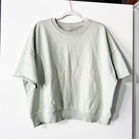 Daily Drills Cropped Sleeve Crew Harbor Green Size Medium - Picture 7 of 12